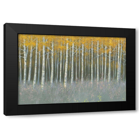 Forest Dusk Black Modern Wood Framed Art Print with Double Matting by Wiens, James