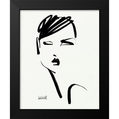 Brush Portrait IV Black Modern Wood Framed Art Print by Tavoletti, Anne