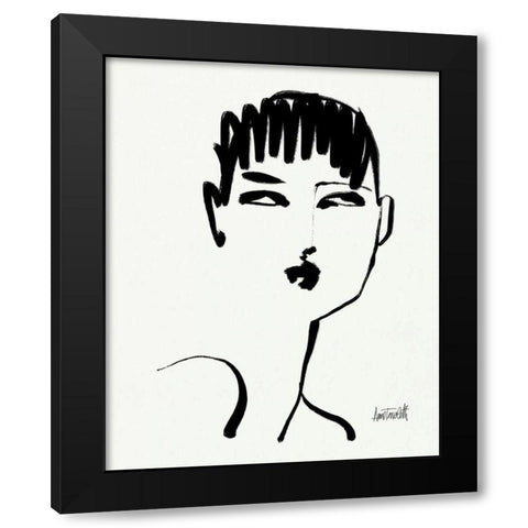 Brush Portrait VII Black Modern Wood Framed Art Print by Tavoletti, Anne