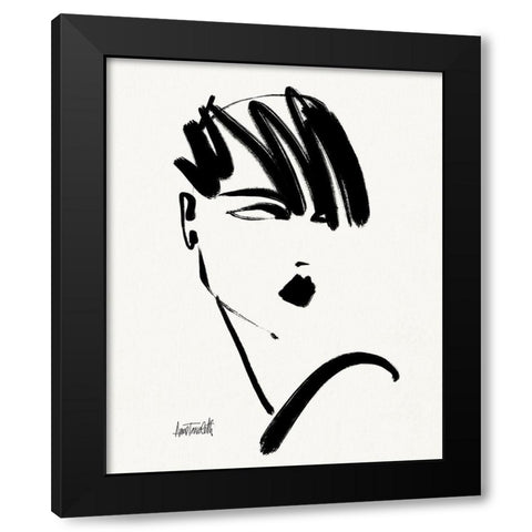 Brush Portrait IX Black Modern Wood Framed Art Print by Tavoletti, Anne