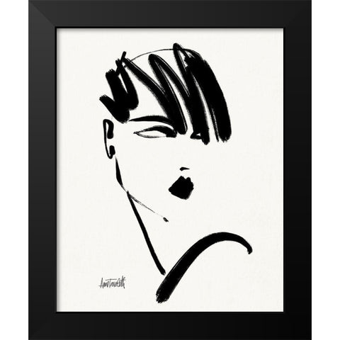 Brush Portrait IX Black Modern Wood Framed Art Print by Tavoletti, Anne