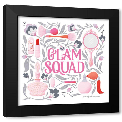 Glam Squad I Black Modern Wood Framed Art Print by Graham, Gia