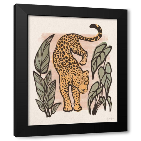 Jungle Cats I Black Modern Wood Framed Art Print with Double Matting by Penner, Janelle