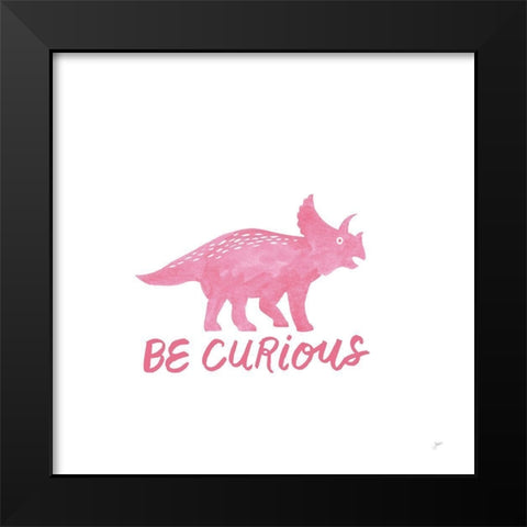 Dino Inspiration V Pink Black Modern Wood Framed Art Print by Panganiban, Karyn