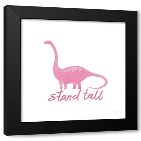 Dino Inspiration VI Pink Black Modern Wood Framed Art Print by Panganiban, Karyn