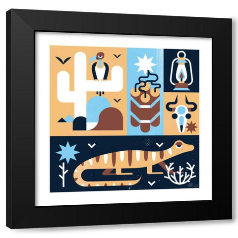 Western III Black Modern Wood Framed Art Print by Paterson, Robert John