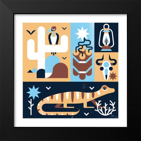 Western III Black Modern Wood Framed Art Print by Paterson, Robert John