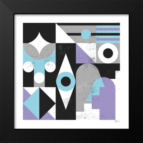 Abstract Eyes Black Modern Wood Framed Art Print by Paterson, Robert John