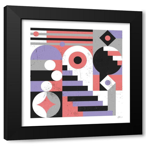 Abstract Stairs Black Modern Wood Framed Art Print by Paterson, Robert John