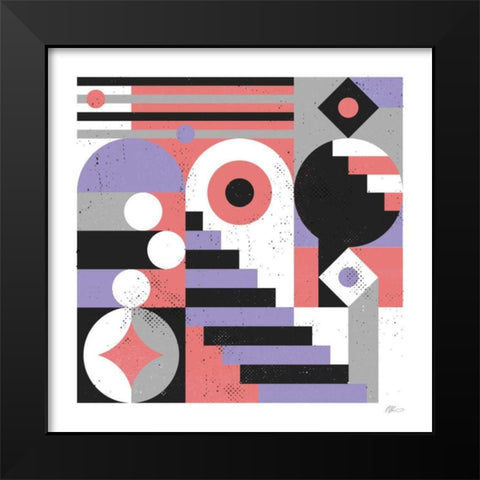 Abstract Stairs Black Modern Wood Framed Art Print by Paterson, Robert John