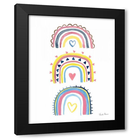Happy Rainbow I Black Modern Wood Framed Art Print by Zaman, Farida