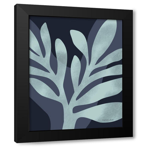Dreamy Leaves Black Modern Wood Framed Art Print by Gallagher, Megan