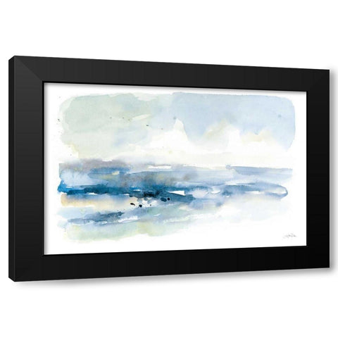 Shoreline Blues I Black Modern Wood Framed Art Print by Pete, Katrina