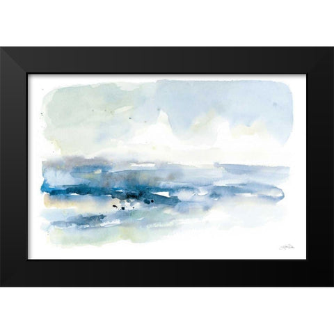 Shoreline Blues I Black Modern Wood Framed Art Print by Pete, Katrina