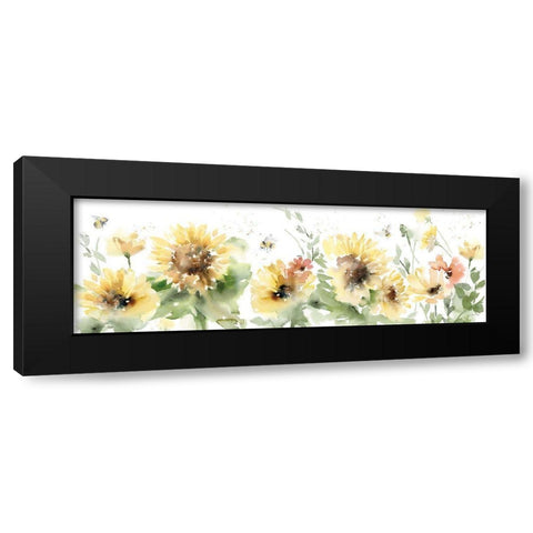 Sunflower Meadow VI Black Modern Wood Framed Art Print with Double Matting by Pete, Katrina