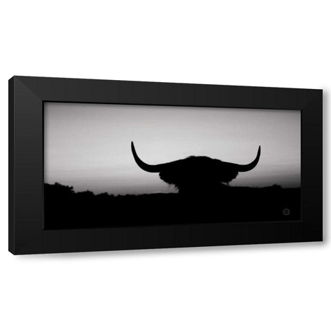 Bull Set BW Crop Black Modern Wood Framed Art Print by Larson, Nathan