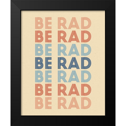 Retro Words III Cream Black Modern Wood Framed Art Print by Wild Apple Portfolio
