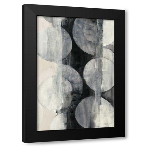 Eclipse Neutral Vertical Black Modern Wood Framed Art Print with Double Matting by Hristova, Albena
