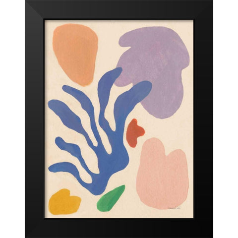 Honoring Matisse Warm Black Modern Wood Framed Art Print by Nai, Danhui