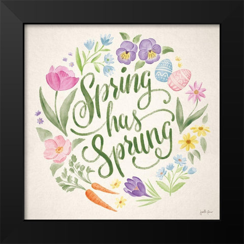 Spring Spirit IV Black Modern Wood Framed Art Print by Penner, Janelle