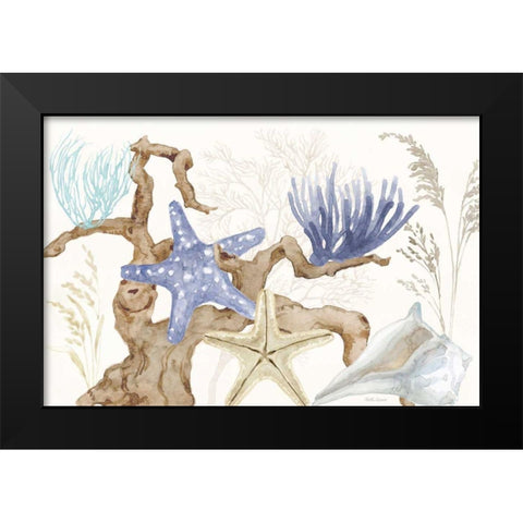 Soft Shores I Black Modern Wood Framed Art Print by Grove, Beth