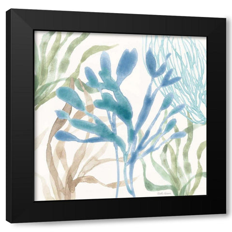 Soft Shores IX Black Modern Wood Framed Art Print with Double Matting by Grove, Beth