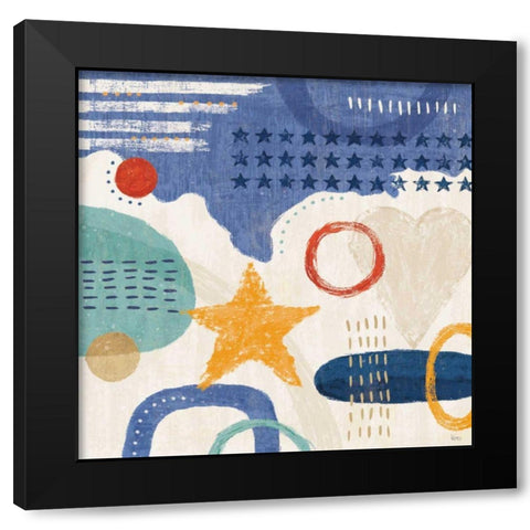 Love and Liberty IV Black Modern Wood Framed Art Print by Charron, Veronique