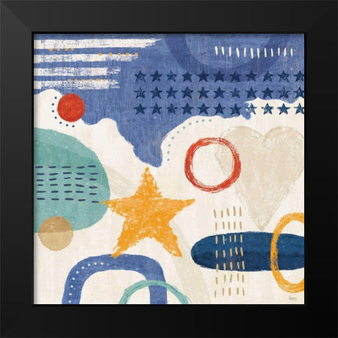 Love and Liberty IV Black Modern Wood Framed Art Print by Charron, Veronique