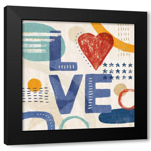 Love and Liberty VI Black Modern Wood Framed Art Print by Charron, Veronique