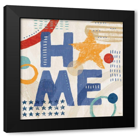 Love and Liberty VII Black Modern Wood Framed Art Print with Double Matting by Charron, Veronique