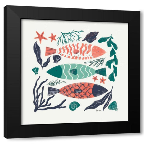 Coastal Reef I Black Modern Wood Framed Art Print by Thorns, Becky