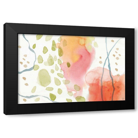 Winged Whisper IX Black Modern Wood Framed Art Print by June, Dina