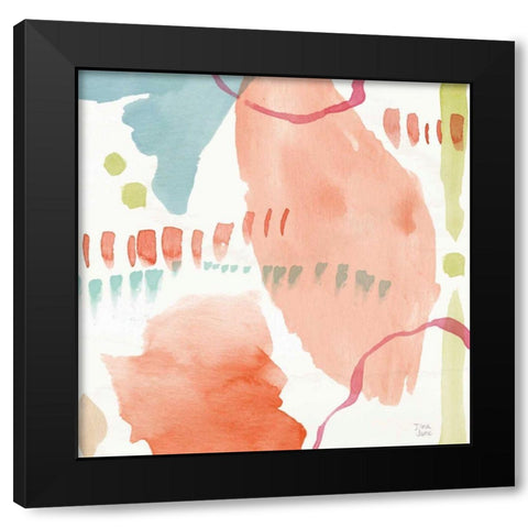 Winged Whisper X Black Modern Wood Framed Art Print by June, Dina