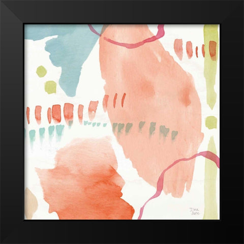 Winged Whisper X Black Modern Wood Framed Art Print by June, Dina