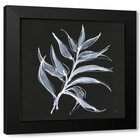 White Fern I Black Modern Wood Framed Art Print by Paschke, Chris