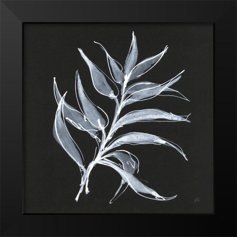 White Fern I Black Modern Wood Framed Art Print by Paschke, Chris