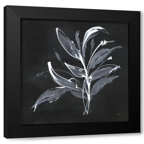 Chalkboard Branch I Black Modern Wood Framed Art Print with Double Matting by Paschke, Chris