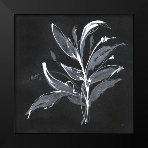 Chalkboard Branch I Black Modern Wood Framed Art Print by Paschke, Chris