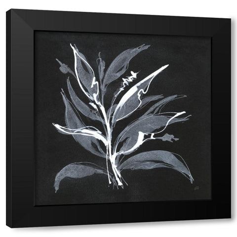 Chalkboard Branch II Black Modern Wood Framed Art Print with Double Matting by Paschke, Chris