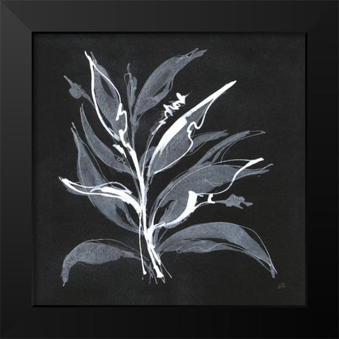 Chalkboard Branch II Black Modern Wood Framed Art Print by Paschke, Chris