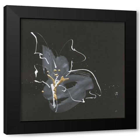 Modern Flower I Black Modern Wood Framed Art Print with Double Matting by Paschke, Chris