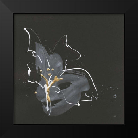 Modern Flower I Black Modern Wood Framed Art Print by Paschke, Chris