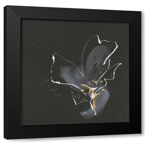 Modern Flower II Black Modern Wood Framed Art Print by Paschke, Chris