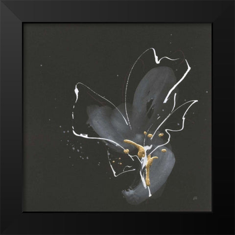 Modern Flower II Black Modern Wood Framed Art Print by Paschke, Chris