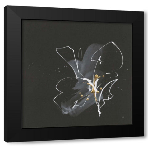 Modern Flower IV Black Modern Wood Framed Art Print by Paschke, Chris