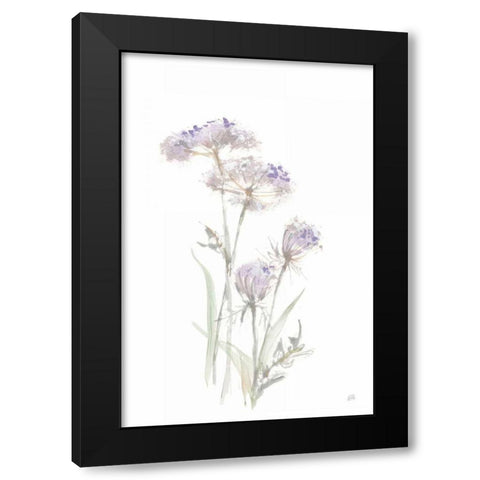 Tall Queen Annes Lace II Black Modern Wood Framed Art Print by Paschke, Chris