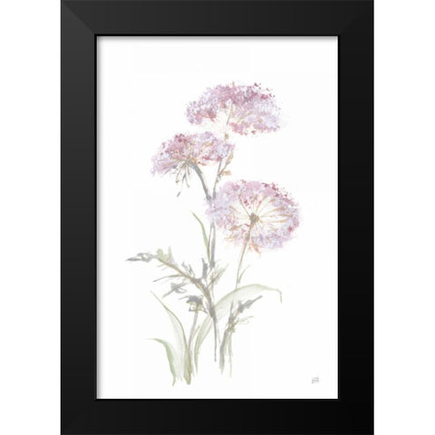 Tall Queen Annes Lace III Black Modern Wood Framed Art Print by Paschke, Chris