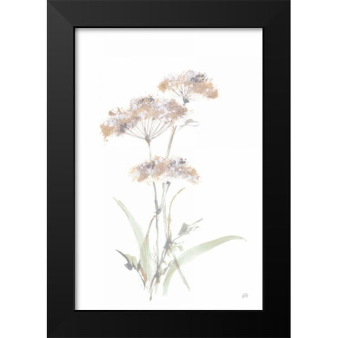 Tall Queen Annes Lace IV Black Modern Wood Framed Art Print by Paschke, Chris