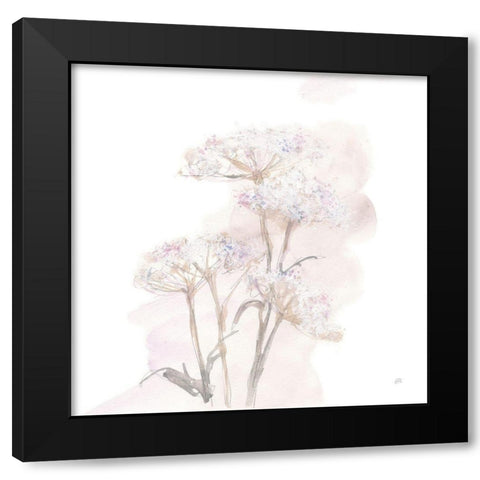 Queen Annes Lace V Black Modern Wood Framed Art Print with Double Matting by Paschke, Chris