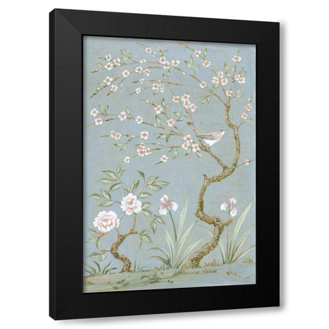 Spring Mural I Blue Black Modern Wood Framed Art Print by Purinton, Julia